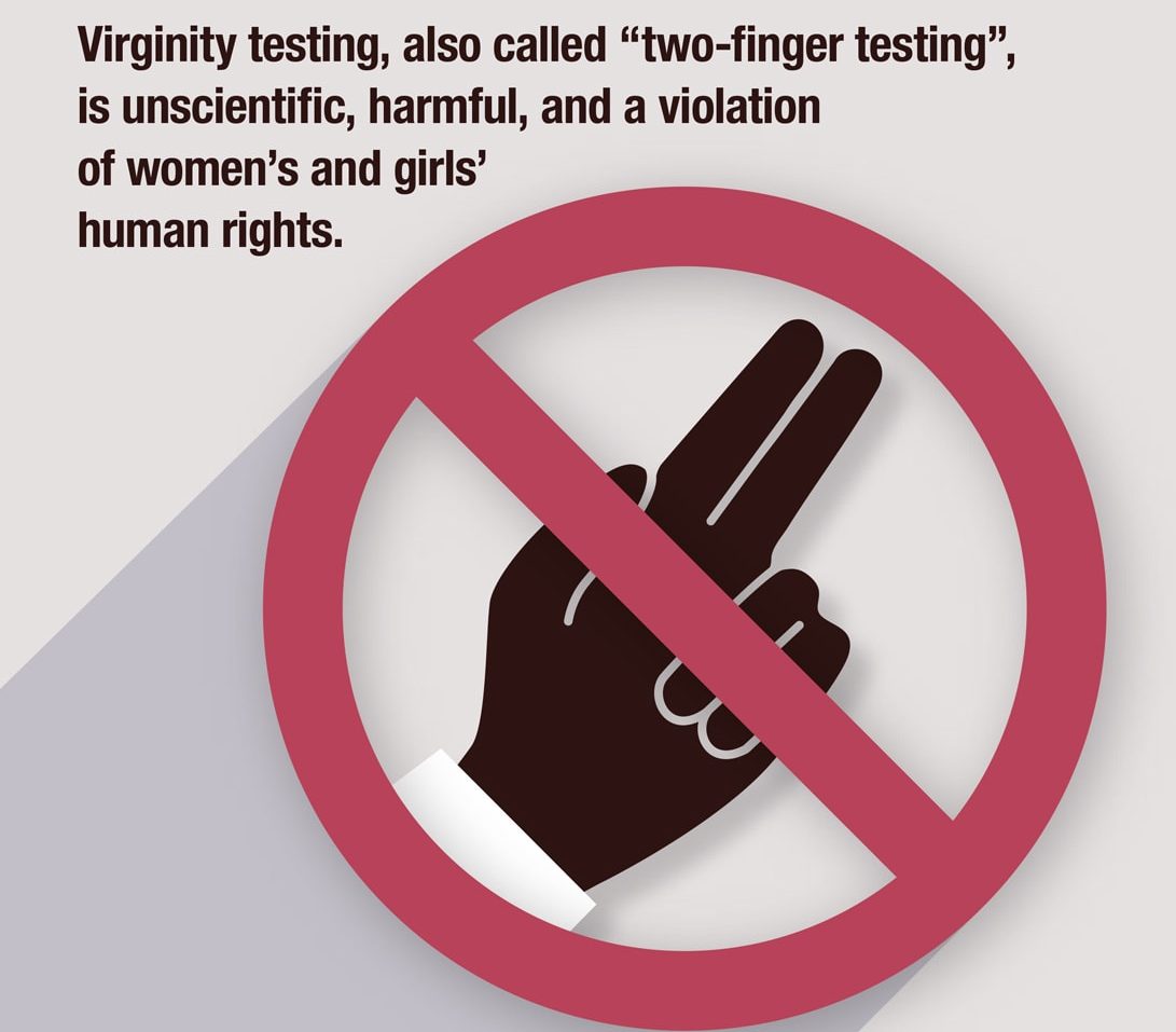 Two finger test in Pakistan